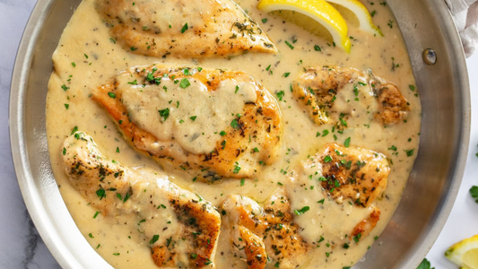 Chicken in Garlic Chive Cream Sauce