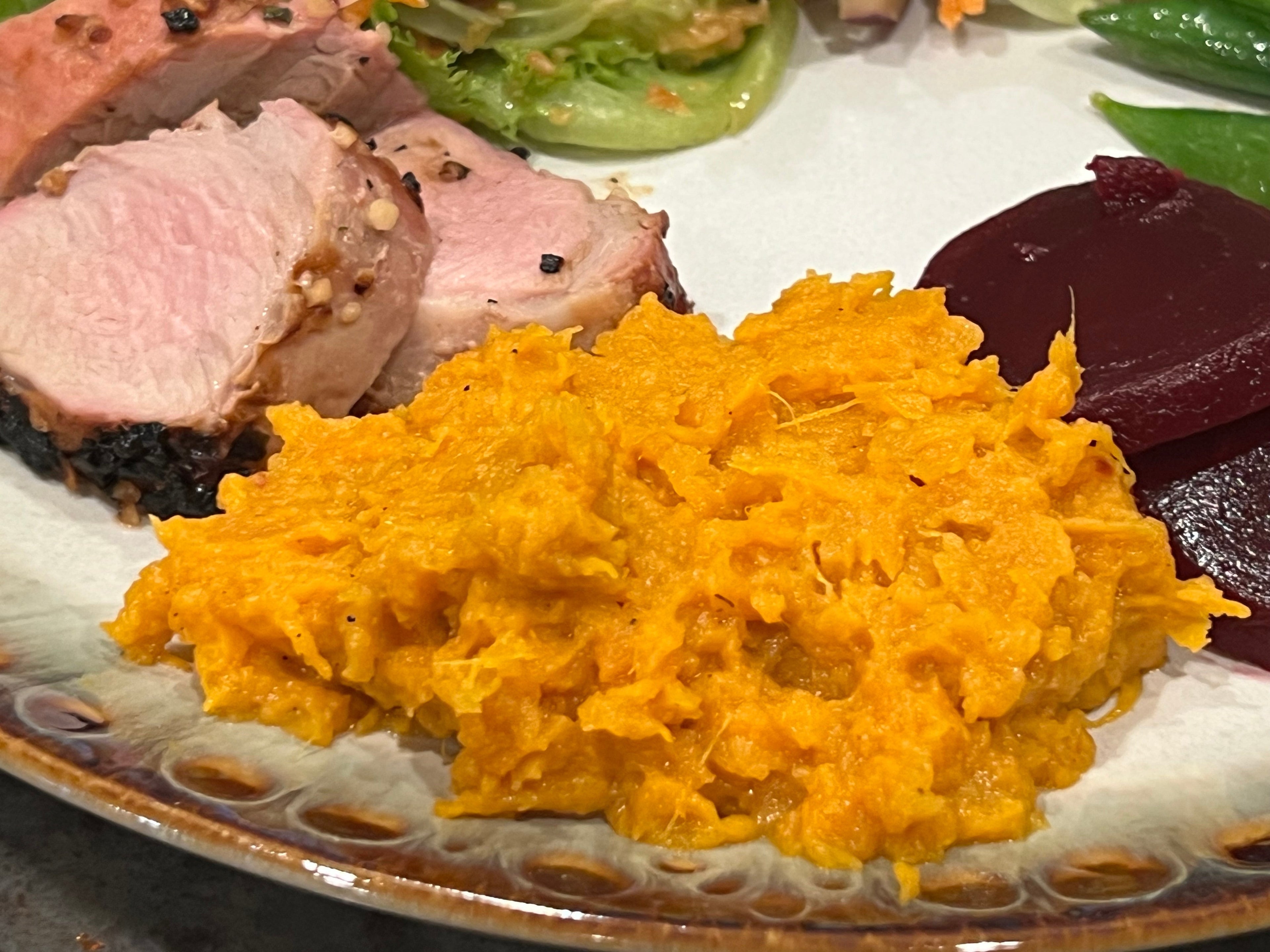 Fork Mashed Sweet Potatoes