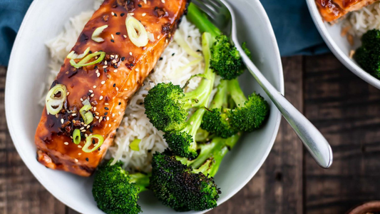 Sheetpan Salmon and Broccoli