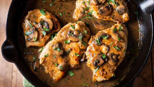 Mediterranean Chicken & Mushroom Skillet